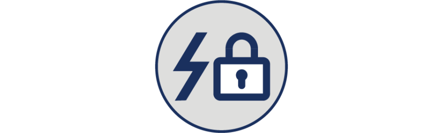 Icon representing fail safe locks