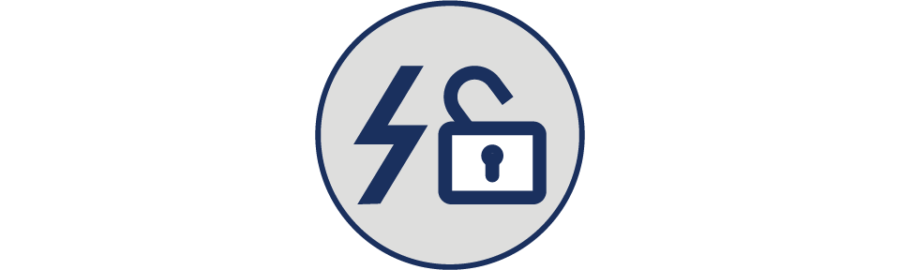 Icon representing fail secure locks
