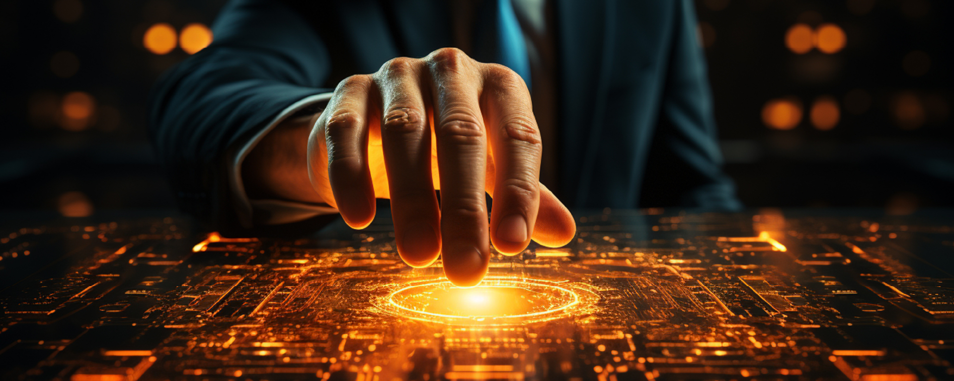 FAR and FRR in biometric security - fingerprint scanner with outstretched hand