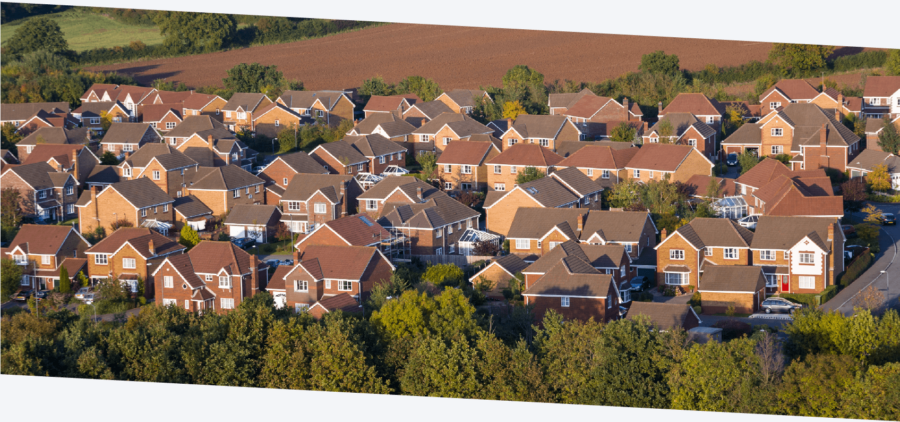 Suburban town or village in the UK